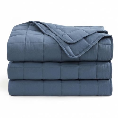 Quilted Blanket Twin in Estate Blue