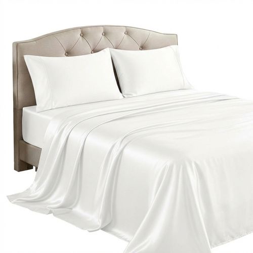 Satin Sheet Set Queen in White